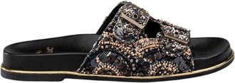 Alma En Pena Sliders, female, Black, 6 UK, Comfort Sandal Two Buckles