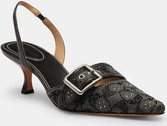 Coach Margot Slingback In Crystal Signature Jacquard