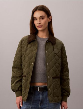 Calvin Klein Jeans Calvin Klein Womens Quilted Liner Jacket - Green - XL