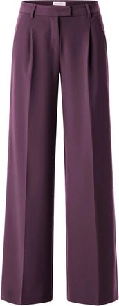 Rich & Royal Broek met wijde pijpen en plooien - Dames - Wijde Broeken - Paars - M - Broeken