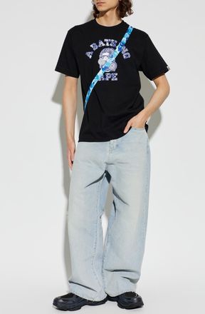 A Bathing Ape T-shirt With Print, Mens, Black