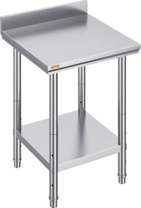 OEM Edelstahl Arbeitstisch 60 Cm X 60 Cm Essenszubereitung Mit Aufkantung F&uuml;r Die Zubereitung Von Mahlzeiten, N&auml;hen, Waschen, Basteln, Garagennutzung Usw