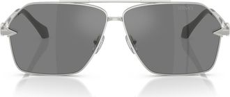 Versace 63mm Pilot Sunglasses in Silver at Nordstrom