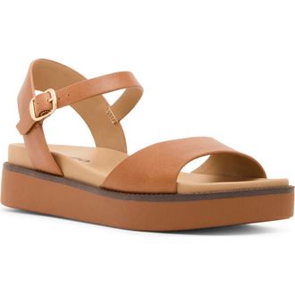 Blondo Rifkin Ankle Strap Sandal in Cognac Leather at Nordstrom, Size 8.5