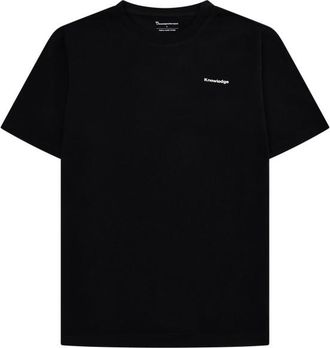 Knowledge Cotton Apparel Regenerative Organic Cotton Back Print T-Shirt II T-Shirt f&uuml;r Herren | schwarz