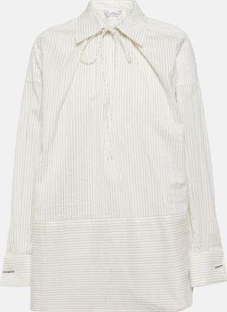 Max Mara Saletta pinstripe cotton and silk shirt