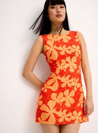 Rhythm Womens Orange flowers linen-blend minidress