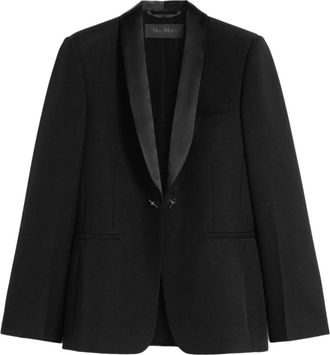 Max Mara Pianoforte Jacket - Dames - Blazers - Zwart - S - Wol - Jassen