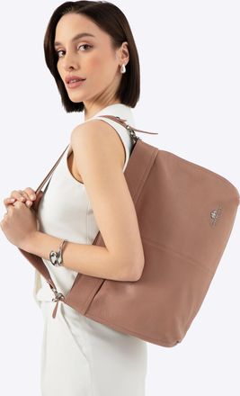 Wittchen Dames shopper van natuurleer met afneembaar handvat, beige