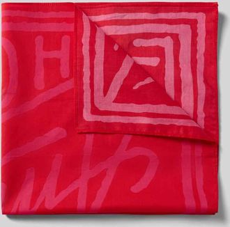 Selected Tuch aus reiner Baumwolle Modell NICOLINA in Rot, Gr&ouml;&szlig;e 1