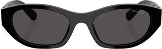 Miu Miu Dark Grey Irregular Ladies Sunglasses MU A03SF 16K08Z 53