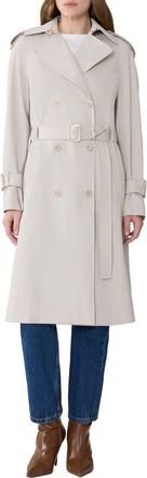 Soia & Kyo Becky Double Breasted Trench Coat in Light Oak at Nordstrom, Size X-Large