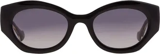 Gucci Grey Gradient Oval Ladies Sunglasses GG1553S 001 52