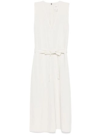 Calvin Klein Linen Blend Ns V Neck Dress Clothing