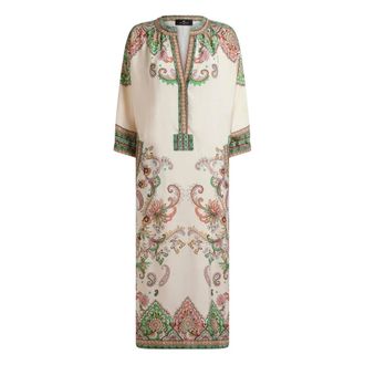 Etro Kleedjes, Dames, Veelkleurig, S, Midi Jurk met Paisley Print