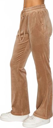 Knit Riot Classic Velour Joggers In Mocha