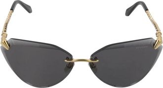 Bulgari Serpenti Viper Zonnebril - Dames - Zonnebrillen - Geel - 65 MM - Nylon - Accessoires