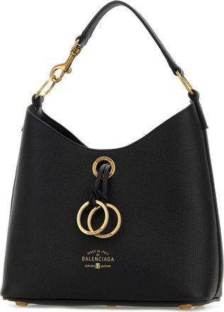 Balenciaga Womens Carrie Shoulder Bag Black Domesticated Calf
