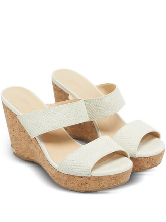 Jimmy Choo London Sandali Prima con zeppa - Bianco