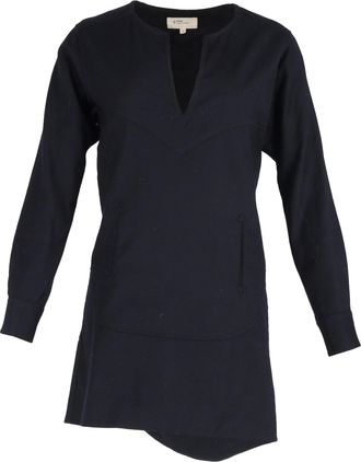 Isabel Marant Isabel Marant &Eacute;toile mini-jurk met lange mouwen in marineblauwe wol