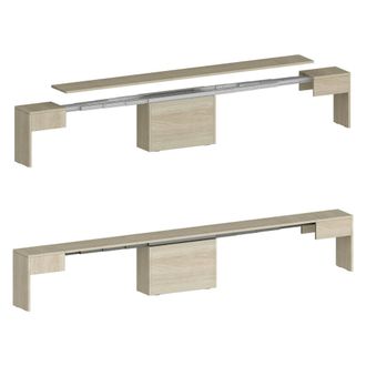 Dmora Dmora - Banco Ubertino, Asiento Para Mesa De Comedor, Banco Individual Extensible, 290x25h45 Cm, Olmo