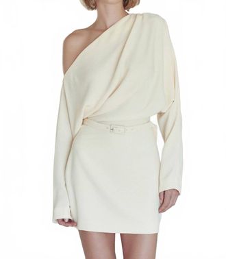 FORE COLLECTION Womens Belted Mini Dress In Butter