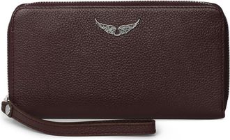 Zadig&Voltaire Compagnon Leather Zip Wallet in Fierce at Nordstrom