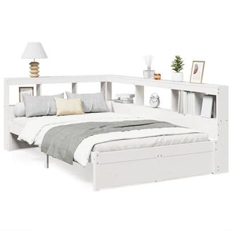 Berkfield Home Decorative Bookcase Bed without Mattress White 90x190 cm Solid Wo