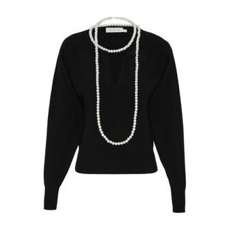 Zimmermann V-neck Knitwear, female, Black, M, V-neck Knitwear