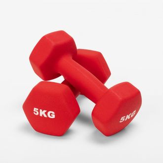 Leonardo Coppia 2 X 5kg Manubri Pesetti Palestra E Fitness In Vinile Megara