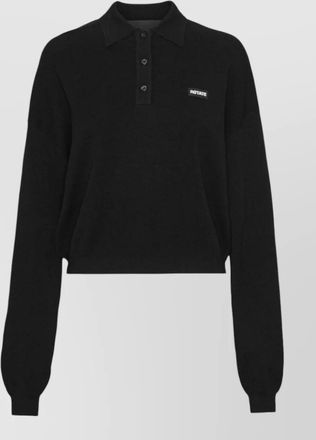 Rotate cropped logo knit jumper