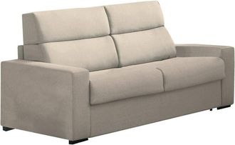 Dmora Dmora - Sof&aacute; Cama 2 Plazas Ecate, Sof&aacute; Convertible Para Sal&oacute;n, Acolchado, Desenfundable, Calidad 100% Made In Italy, 200x95 H100 Cm, Gris Claro