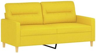 vidaXL Sof&aacute; De 2 Plazas De Tela Amarillo Claro 140 Cm Vidaxl