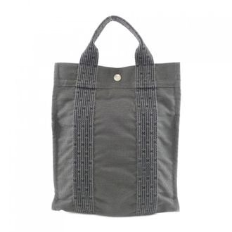 Herm&egrave;s Black Canvas Backpack (Pre-Owned)