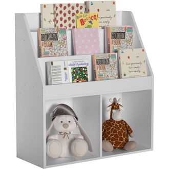 VCM Estante De Madera Vcm Estante Para Ni&ntilde;os Ahorrador De Espacio Dimensiones: Al. 80 X An. 73 X P. 30 Cm Estante Elegante De Pie Caja De Almacenamiento E