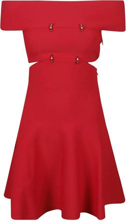 Alexander McQueen Stijlvolle Jurken Collectie - Dames - Korte kleedjes - Rood - S - Kleedjes