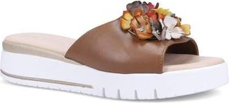Ron White Ravella Platform Wedge Slide Sandal in Cognac at Nordstrom, Size 10-10.5Us