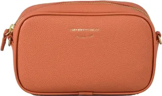 Emporio Armani Compact Brown Mini Pochette With Adjustable Shoulder Strap