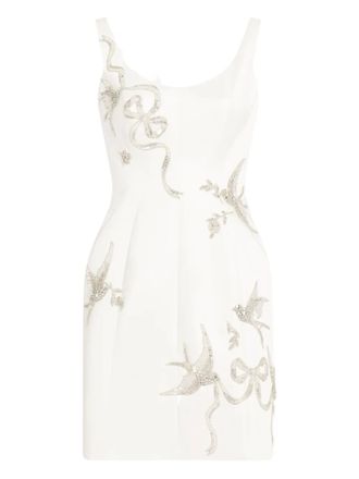 Jenny Packham Abito corto Giselle con decorazione - Bianco
