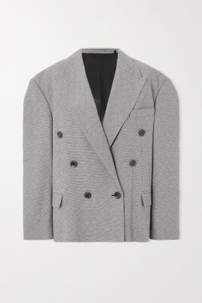 Isabel Marant Blazer Doppiopetto In Tweed Klero - Grigio