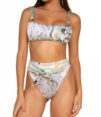Montce Swim Victoria Bandeau Bikini Top In St. Barths Floral