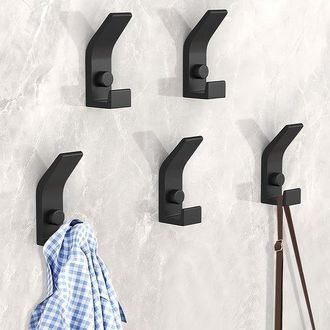No Brand Juego De 5 Ganchos Para Abrigos: Ganchos De Pared Resistentes, Perchas Y Ganchos Para Toallas. Material: Aleaci&oacute;n De Aluminio. Capacidad De Carga M&aacute;xi