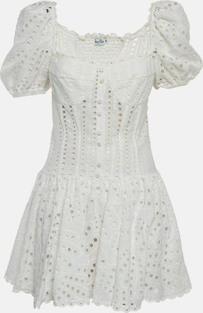 Charo Ruiz Ibiza Charo Ruiz White Broderie Anglaise Cotton Yara Mini Dress