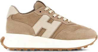 Hogan Suede Mesh Chunky-Sole Sneakers
