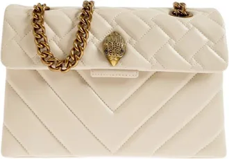 Kurt Geiger Shoulder Bags, female, White, Size: ONE SIZE Kensington Quilted Shoulder Bag