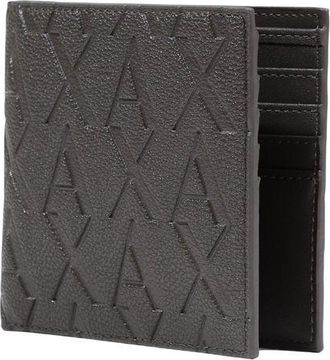 A|X Armani Exchange Embossed Logo Wallet - Brown