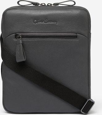 Oliver Sweeney Mens Oliver Sweeney Calf Leather Cross Body Bag - Grey - Size: ONE size