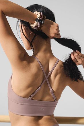 Alo | Fresh Mini Scrunchie 3-Pack in Macadamia/Taupe/Espresso Beige