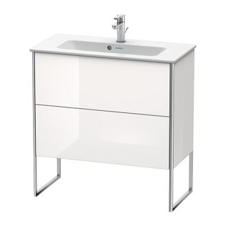Duravit Duravit Xsquare Mueble De Cocina Compacto Vertical 81,0x38,8 Cm, 2 Cajones, Para Lavabo Me De Starck 234283, Color (frente/cuerpo): Albaricoque Perla 