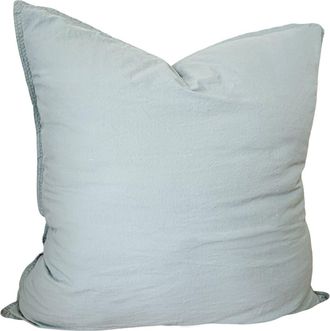 Anaya with Love Stonewashed Cotton Percale Pillow Cover Only in Euro Aqua Breeze at Nordstrom, Size 26X26